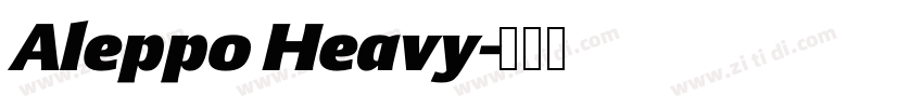 Aleppo Heavy字体转换